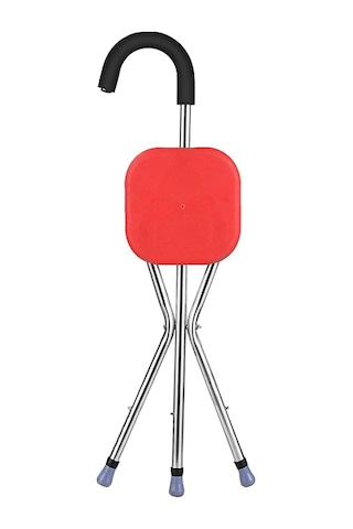 Dolıty Sandalye Katlanabilir 100kg Kapasiteli Yürüme Kırmızı