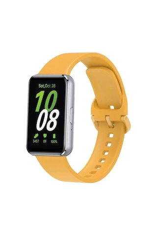 Mey İthalat Samsung Samsung Uyumlu Galaxy Fit 3 Klasik Kordon - Sarı