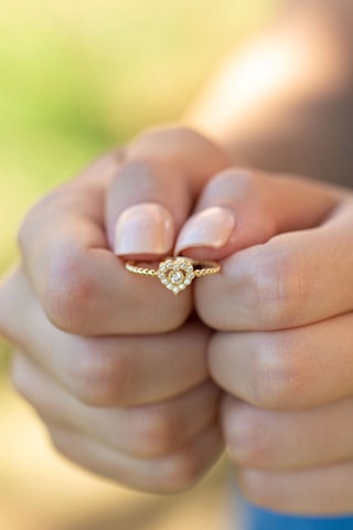 Çgk Kuyumculuk Çıtır Kalp Altın Yüzük Gold