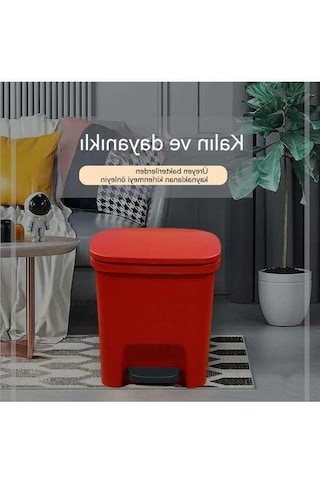 Dancemonkey 10l Kapaklı Mutfak Tuvalet Kova, Yeşil, Ayakla Çalıştırılıyor Yeşil