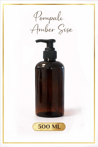 Dozajlı Basmalı Başlık Amber Şişe 500 Ml - Çok Amaçlı Amber Şişe