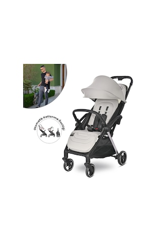 Lorelli Loret Otomatik Katlanan Kabin Boy Bebek Arabası - Grey