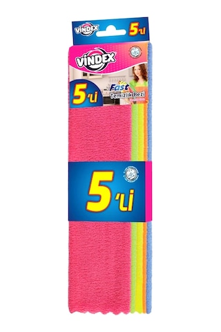 Vindex Fast Mikrofiber Temizlik Bezi 5 Li