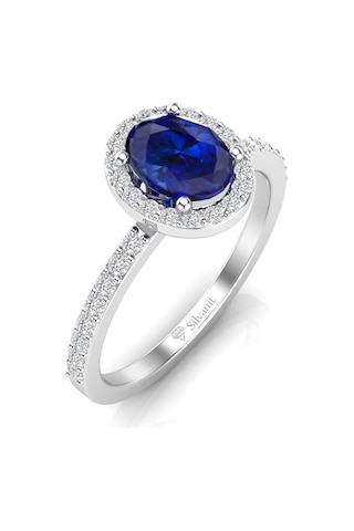 1.50 Karat Pırlantalı Safir Yüzük