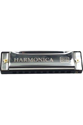 Hermann Mayer Hm10c Silver Harmonica - Domajör Mızıka