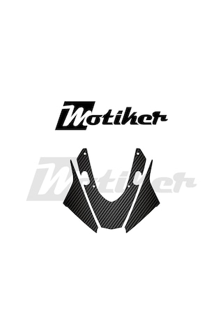 Yamaha Yzf R25 - R3 /2019 - 2025 Model Ön Kafa Mat Karbon Tasarım Sticker Etiket Modeli