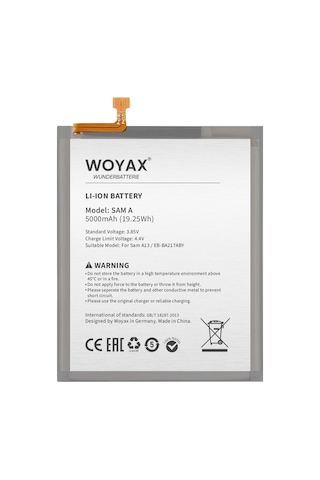 Deji Samsung Galaxy Uyumlu M12 / A21S / A12 / A13 / A04S Woyax by Deji Batarya
