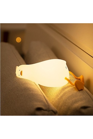 Metabagua Swico Remado Şarj Edilebilir Silikon Sevimli Ördek Gece Lambası 2bvnc3 Beyaz