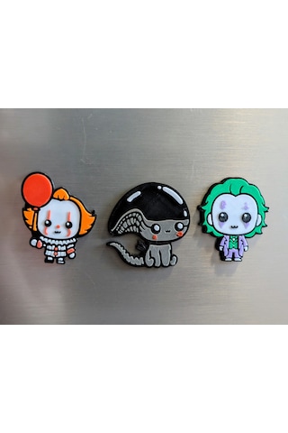 Batman Joker It Pennywise Alien Yaratık Film Figürü Dekoratif Buzdolabı Magneti
