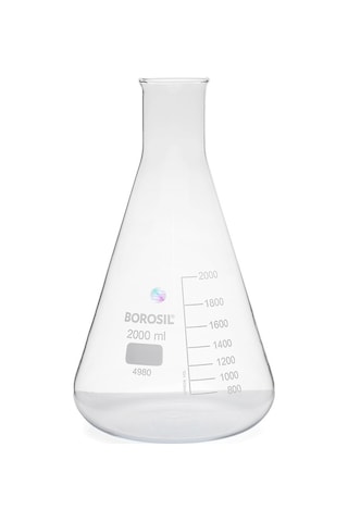 Cam Erlen Dereceli 2000 Ml Erlenmeyer Borosil