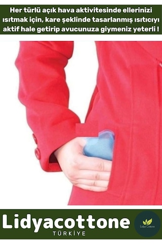 Soğuk Havalarda Kare Şeklinde El Isıtıcısı Balıkcı Dağcı Sihirli Jel Isıtıcı Torba Cep Sobası 4 Adet Çok Renkli