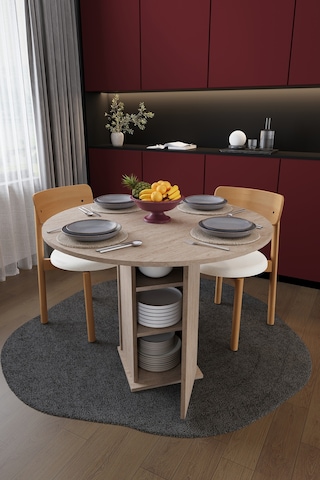 Modern Dolaplı 4 Kişilik Mutfak Yemek Masası %100 Mdf Mutfak Yemek Odası Masası Ym04 Sidon