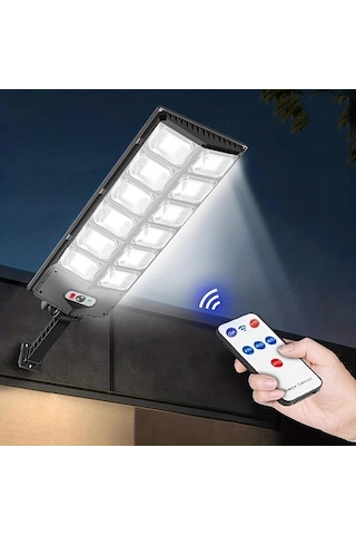 1000w Güneş Enerjili Ultra Parlak Led Sokak Lambası Su Geçirmez, Sensörlü, Kumandalı Çok Renkli