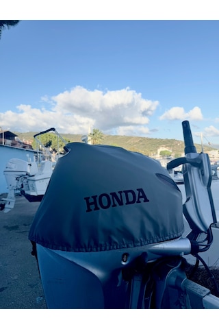 Tekne Motor Kılıfı Dıştan Takma Marin Deri Honda 60 Hp