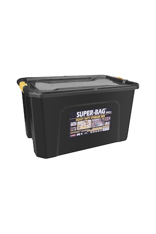 Superbag Super Bag 42 L Kapaklı Saklama Kutusu, Ağır Hizmet Plastik Depolama Kutusu, Çok Amaçlı Eşya Düzenleme Ve Saklama Kabı, İstiflenebilir Dayanık Çok Renkli