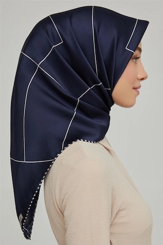Armine Dj Saf İpek Eşarp 8655d T Nostalji Twill -05 Lacivert