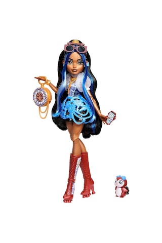 Robecca Steam Bebek Jmb81 Mavi Bluzu Ve Roket Çizmeleriyle Monster High Robecca Steam Bebek