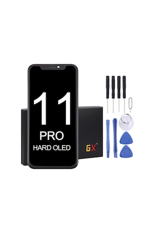 Apple Uyumlu iPhone 11 Pro İçin Çerçeveli Gx Oled Ekran Siyah Diğer