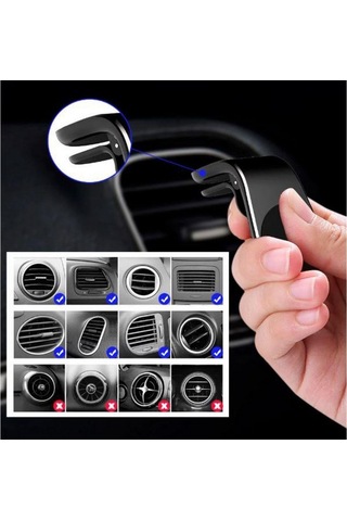 Araç içi Mıknatıslı Telefon Tutucu L Model