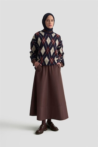 Armine Baklava Desenli Kazak 25kd6004 Lacivert Lacivert