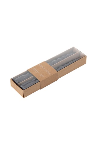 Mudo Home 2li Burgulu Şamdan Mum Siyah 18cm 11358747