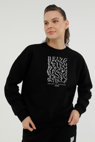 Kinetix W-SDK203 RACHEL SLOGAN SW Siyah Kadın Sweatshirt