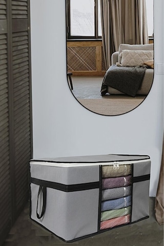 Adarya Home 5 Adet Pencereli Kazak Hurcu- 50x40x30 Antrasit