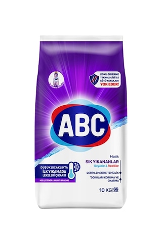 Abc Matik 10 Kg Beyazlar & Renkliler Ve Sık Yıkananlar 2 Li Paket