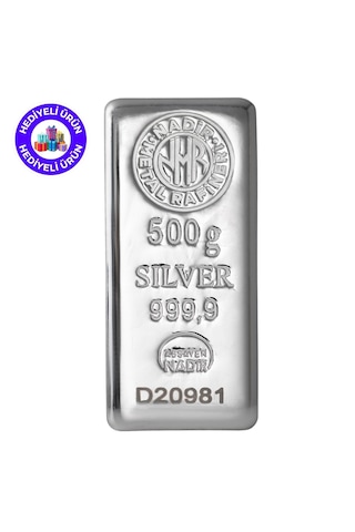 Nadir E-gümüş 500gr. Külçe Gümüş