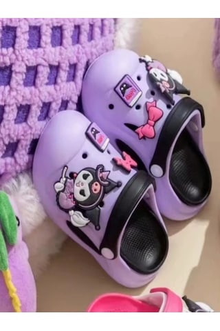 Çocuklar İçin Kuzumi Yaz Terlikleri Sabo Terliği 379996565 Violet