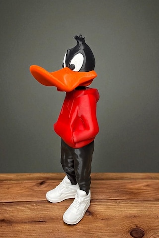 26 Cm 3d Baskı Daffy Duck Figürü, Looney Tunes Figür, Çizgi Film Figürü Space Jam - Daffy Duck