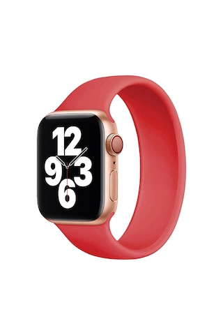 E2M Apple Uyumlu  Watch 42-44mm KRD-18 Silikon M Kırmızı