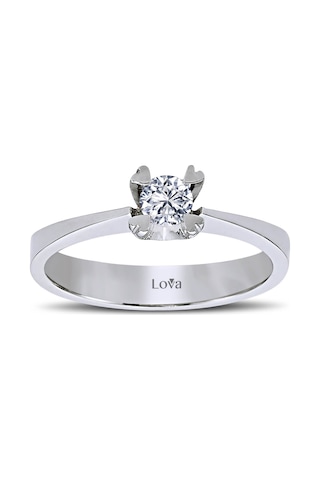 Lova F Renk 0,22 Karat Pırlanta Tektaş Yüzük - 1030082