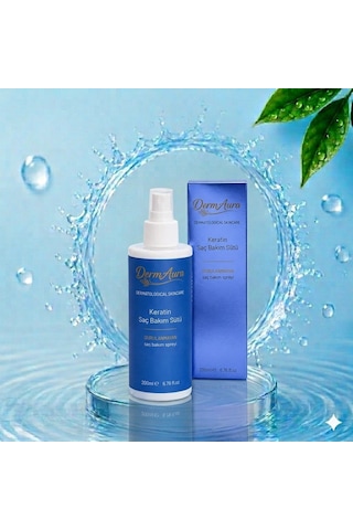 Dermaura Keratin Saç Bakım Sütü Durulanmayan Sprey 200 Ml Keratin & Panthenol Içerikli Kolay Tarama Etkili