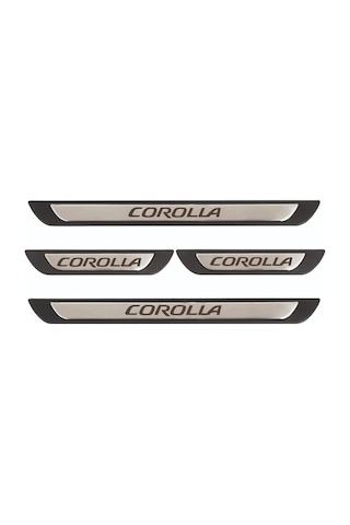 Toyota Corolla 2014-2018 Old Krom Kapı Eşiği 4 Parça Paslanmaz Çelik