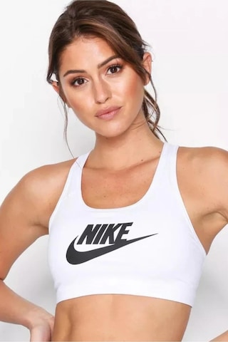 Nike Swoosh Dri-fit Futura Bra Beyaz Kadın Sporcu Sütyeni