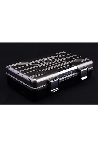 Parmida Gümüş Seyahat Tipi Humidor Puro Kutusu - Tr5487