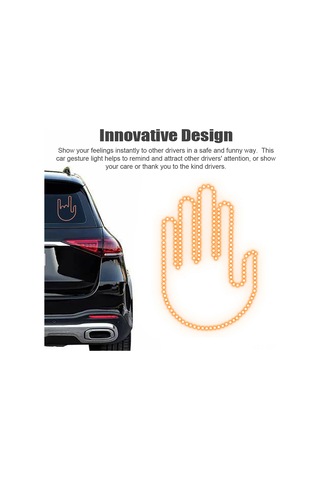 Yaozixa Kollektif Taşıt Işığı: Uzaktan Kumandalı, Jest Kontrollü, Önleme Ve Teşekkür İletişim Aracı, Turuncu Led, Kolay Kurulum, Kadın Modeli
