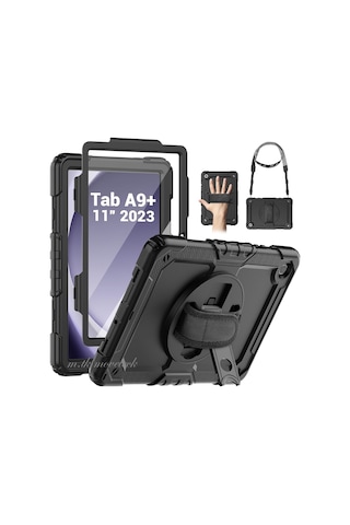 Samsung Galaxy Uyumlu Tab A9 Plus 11 İnç Sm-x210 Kılıf Askılı Zırh Tank