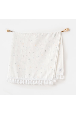 Erkek Bebek Battaniye Blanket 85x90 Beyaz