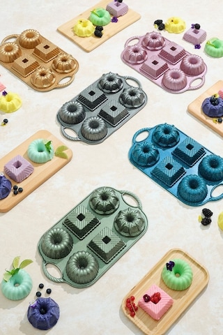 Emsan Griss Six In One Döküm Kek Kalıbı Gri 6'Lı