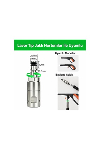 Robeve Bear Force 360 Döner Hortum Bağlantı Aparatı Paslanmaz Çelik Swivel Adaptör, Bilyalı Yataklı Basınçlı Yıkama Hortum Konnektörü Lavor Uyumlu