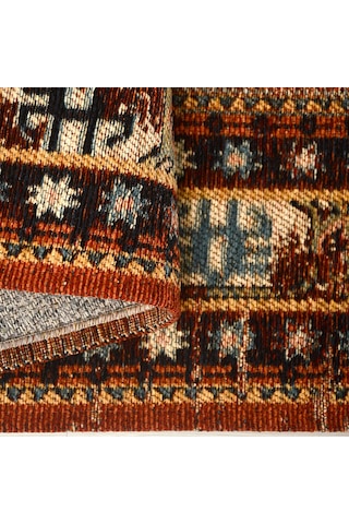 Narhan Kiremit Oturma Odası Salon Robot Süpürge Uyumlu Kolay Temizlenebilir Nostaljik Kilim Hali