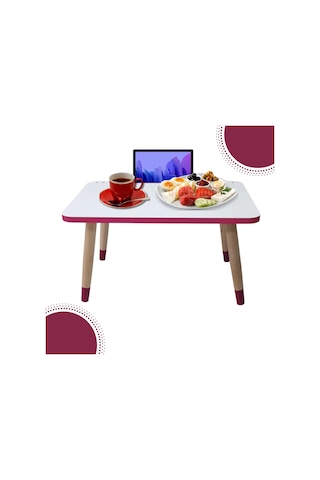 Livaahşap Yatak Koltuk Üstü Laptop Masası-Pembe