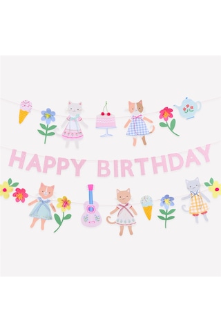 Meri Meri - Kitten Club Garland Set - Yavru Kedi Kulübü Asılan Süs Seti Tüm Yaşlar