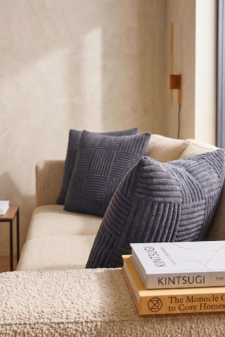Antrasit Kabartmalı 2 Li Kırlent Kılıfı Yumuşak Dokulu Çift Taraflı Modern Dekoratif Yastık Kılıfı Premium