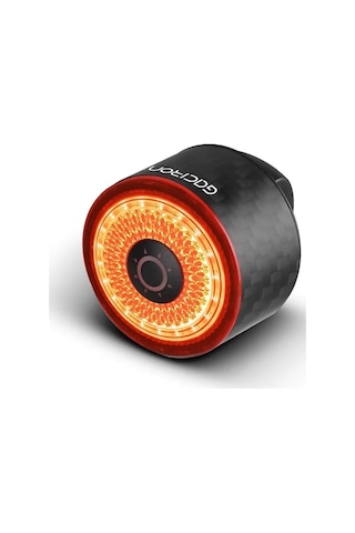 Gaciron Loop-100 Karbon Akıllı Fren Bisiklet Arka Lambası, Karbon Gövde, Ipx6 Su Geçirmez, Usb-c Şarj, 100 Lüme Çok Renkli