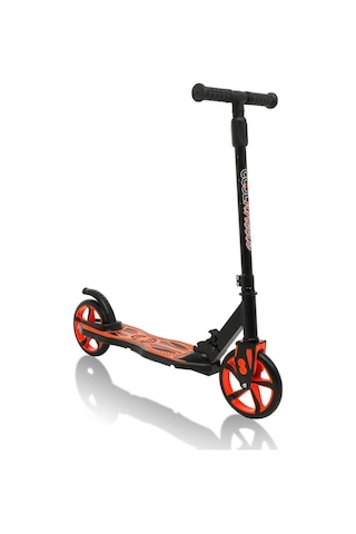 12 Yaş+ Üstü Neon Katlanabilir Çocuk Scooter 2 Dev Tekerlekli Frenli Scoter Turunccu