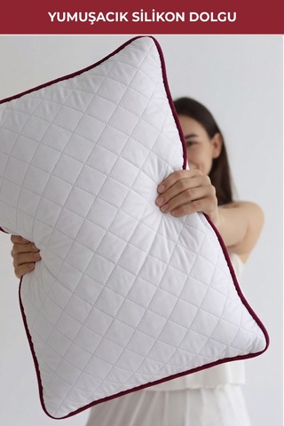 Klimalı Yastık 50x70 Cm Terletmeyen, Hava Alan Mikrofiber Uyku Yastığı Bordo