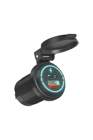 Novahub Usb Usb Tekne, Su Soketi Şarj Qc3.0 Pd Motosiklet, Kamyon, Için Güç Golf Geçirmez Denizcilik, Denizcilik Çıkışı Arabası Altın + Un Altın